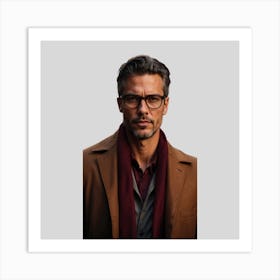 Man In Glasses Art Print