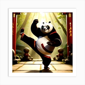 Karate Panda Art Print