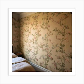 Wallpapered Bedroom Art Print