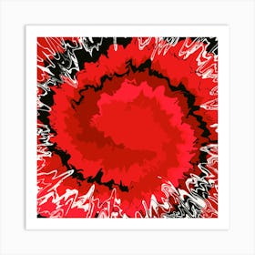 Abstract Red Swirl Art Print