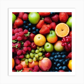 Fresh Fruits And Berries Art Print