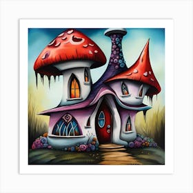 Mushroom House 6 Art Print