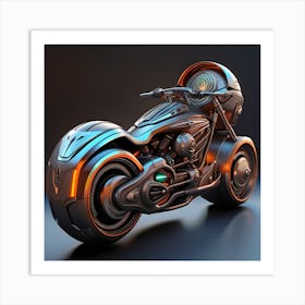 Futuristic Motorcycle 5 Art Print