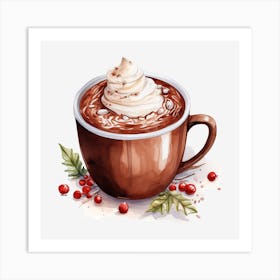 Hot Chocolate With Whipped Cream 2 Art Print