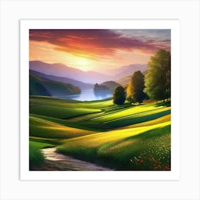 Landscape Painting 226 Art Print