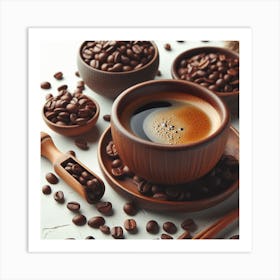 Coffee beans Art Print