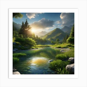 Landscape - Landscape Stock Videos & Royalty-Free Footage 1 Art Print