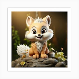 Cute Fox 32 Art Print