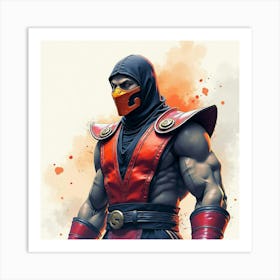 Mortal Kombat Ninja Fighter Concept Art (318) Art Print