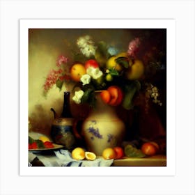 Still Life With Fruit Art Print