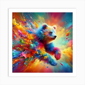 Colorful Bear Art Print