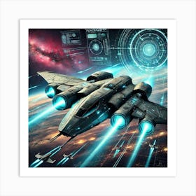 A Futuristic Sci Fi Scene Peacekeeper Scout Art Print