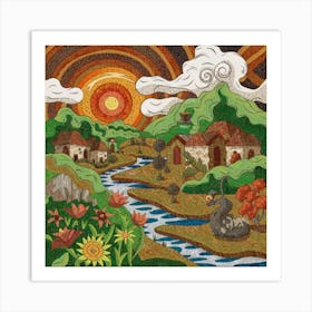 Small mountain village 33 Art Print