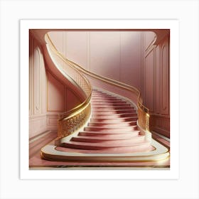 Pink Stairway Art Print