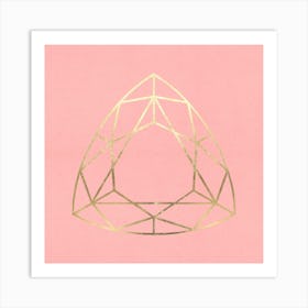 Geometry with golden lines 4 Art Print