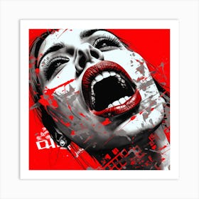 Splatter Girl Art Print