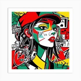 Girl In A Hat Art Print