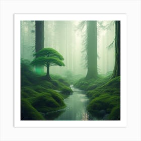 Mossy Forest Art Print