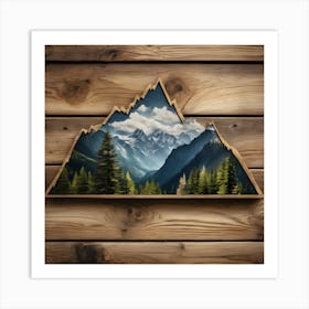 Mountain woods Art Print