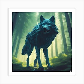 Wolf In The Forest 82 Art Print