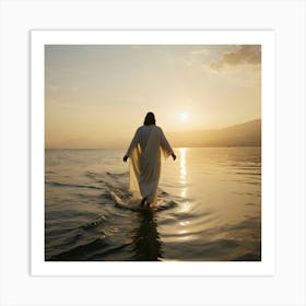 Jesus Walking In The Water 15 Art Print