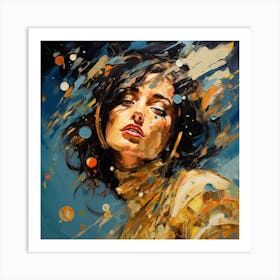 Woman In A Yellow Dress Art Print