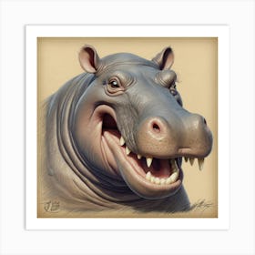 Hippo 29 Art Print