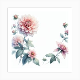 Dahlias 3 Art Print