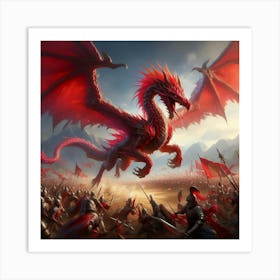 Red Dragon 2 Art Print