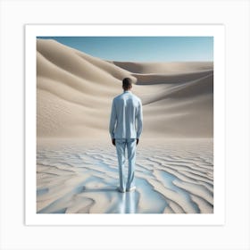 Man In The Desert 51 Art Print