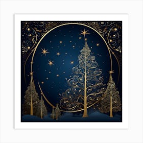 Christmas Tree Background Art Print