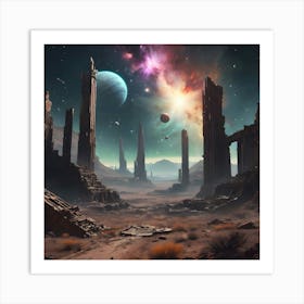 Cosmic Old City Art Print