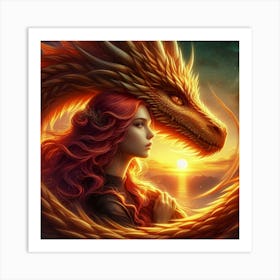 Dragon Girl 3 Art Print