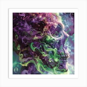 Psychedelic Skull 23 Art Print