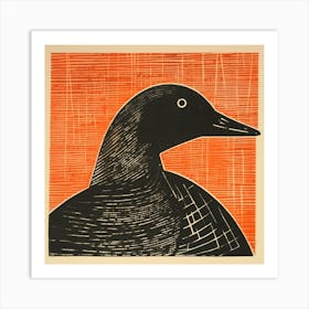 Retro Bird Lithograph Coot 3 Art Print