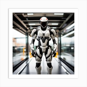 Futuristic Robot In Futuristic Suit Art Print