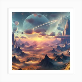 Space Landscape 5 Art Print