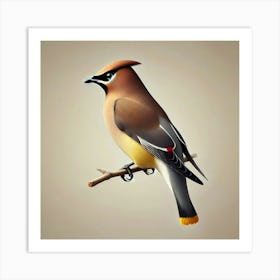 Waxwing Art Print