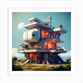 Futuristic House 2 Art Print