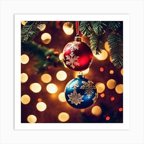 Christmas Ornaments 37 Art Print