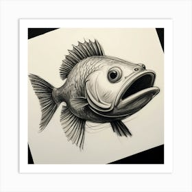 Fish Drawing 10 Art Print