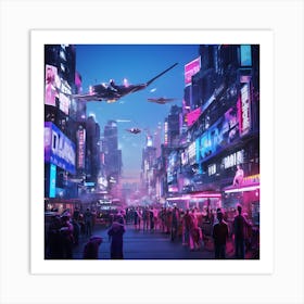 Futuristic Cityscape 3 Art Print