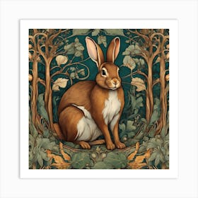 Rabbit In The Woods Art Print