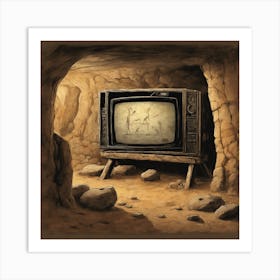 Caveman TV  Art Print