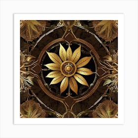 Golden Flower Art Print