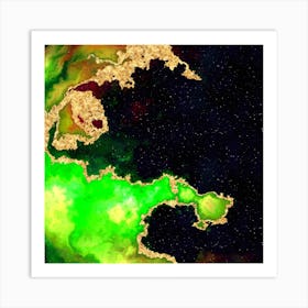 100 Nebulas in Space with Stars Abstract n.040 Art Print