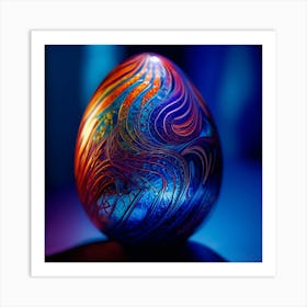 Colorful Big Egg Art Print