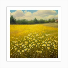 Daisy Field Art Print