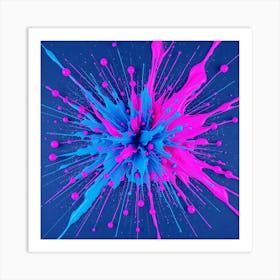 Abstract Paint Splash Art Print