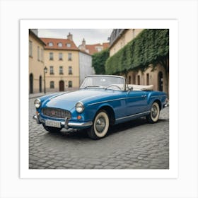 blue car Art Print